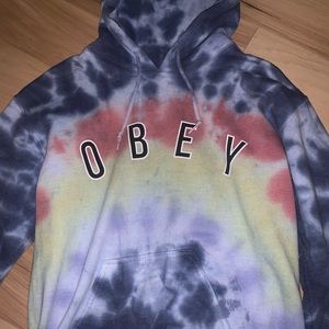 Obey tie dye hoodie